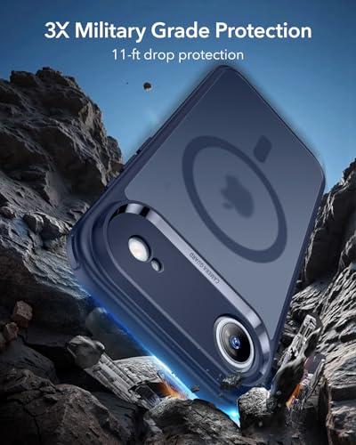 Image of ESR for iPhone Air Case, Camera Control Cover, Compatible with MagSafe Accessories, TPU for iPhone 17 Air Case, Military-Grade Protection, Shock-Absorbing Corners, Hybrid Series, Frosted Blue