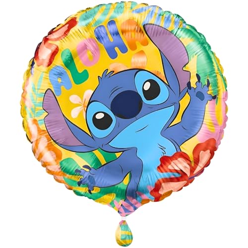 Image of Disney Lilo & Stitch Round Foil Balloon - (18 inch) 1 Piece - Perfect Decoration for Birthdays and Themed Parties