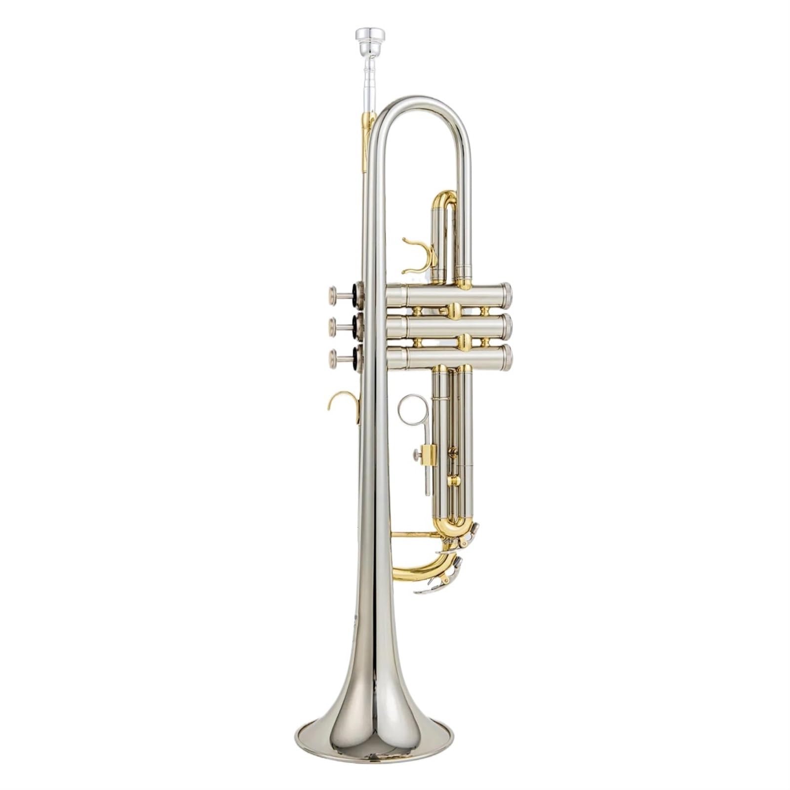 Trąbka Dorosła Trąbka Bb B Flat Mosiądz Srebrny Pozłacany Profesjonalny Instrument Muzyczny Trąbka Ze Skórzanym Etui