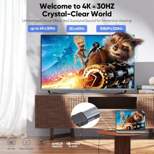 Convertidor DP a HDMI 4K compatible con GPU NVIDIA y ordenadores 2