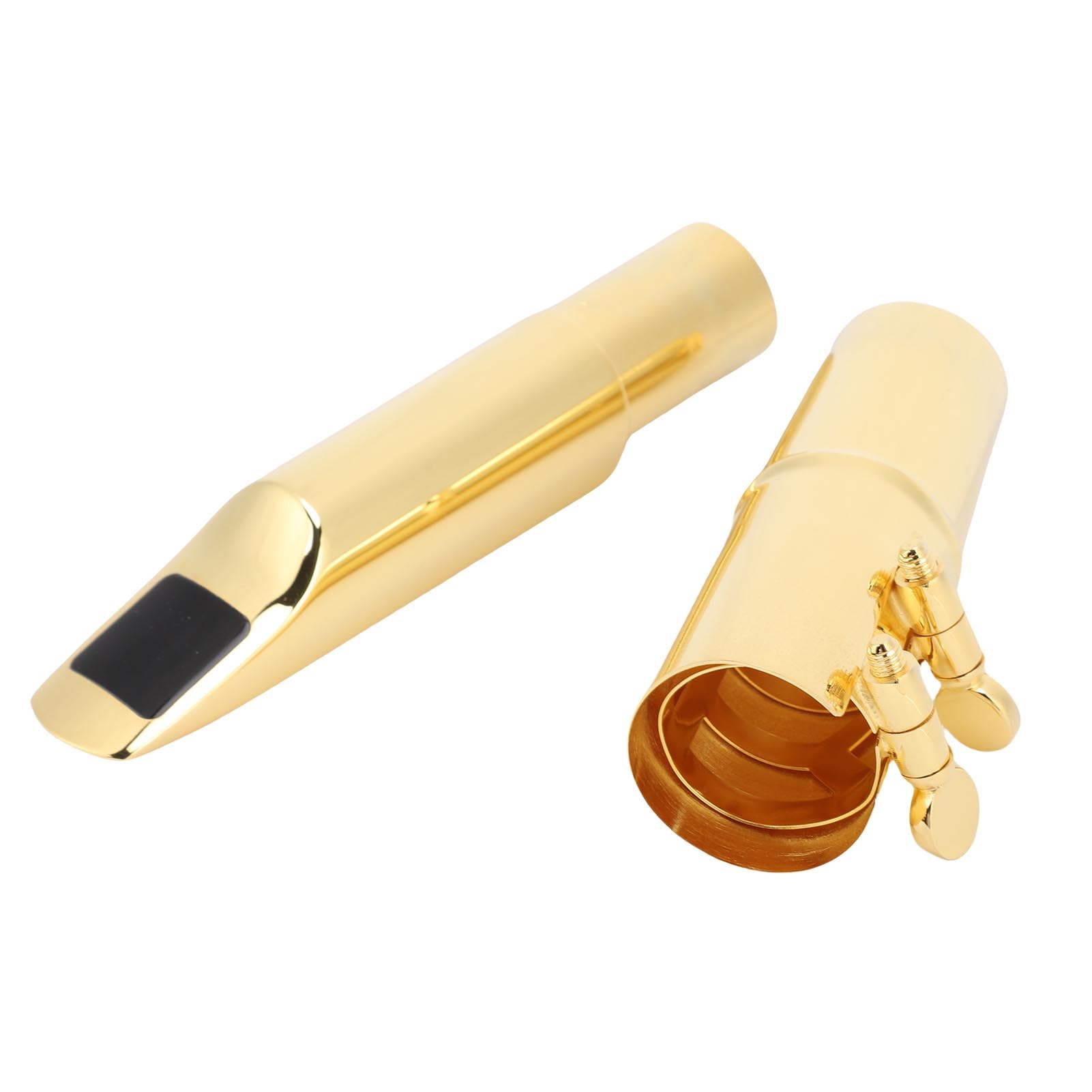Boquilla de saxofón Tenor Latón Metal Grado Profesional Alto Rendimiento Si Bemol Accesorios para Instrumentos de Viento de Madera para Principiantes y Profesionales