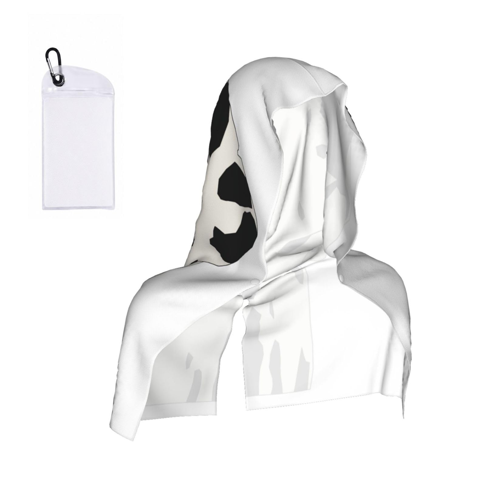 EZDLOWVBA Dalmatian Print 2 Pack Cooling Hoodie Towels,Sports Headscarf, Neck Wrap Scarf,Breathable Cooling Towel For Neck And Face, Travel, Swimming, Training