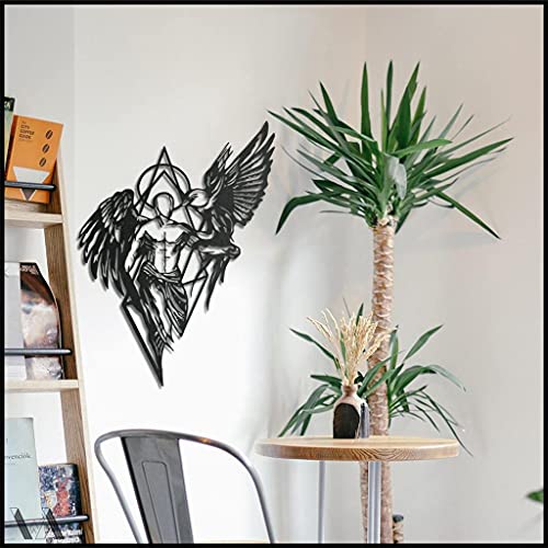 LaModaHome Angel 35x50 cm[13.8"x19.7" in] Metal Wall Art,Wall Decor, Living Room, Bedroom, Kitchen, Bathroom Interior Outdoor Decoration, Wall Hanging