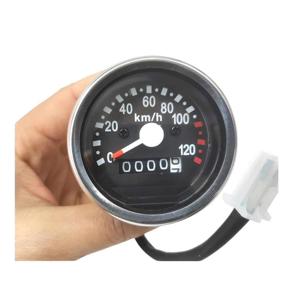 Drehzahlmesser Universal Motorrad Cafe Racer -Computer-geschwindigkeitsmesser-grüne Gauge 0-120 Km/h Instrument Mit Anzeige