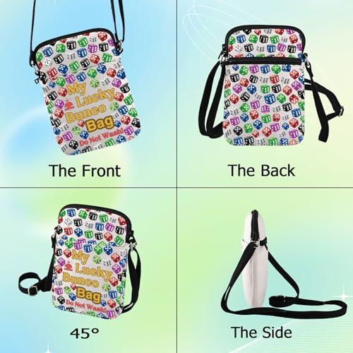G2TUP Funny Bunco Game Night Crossbody Bag Dice Game Night Gift My Lucky Bunco Bag Do Not Wash Shoulder Bag Night Bunco Merch3