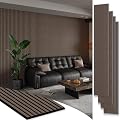 Smartstandard 4 Pack 105.9" x 12.6" Wood Slat Wall Panels, Soundproof Wooden Wall Panels, Acoustic Wood Panels for Wall, 3D Fluted Wood Panels for Interior Wall Decor, Dark Walnut