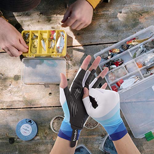 BESPORTBLE Dedos Luvas De Pesca de Proteção Solar Homens Mulheres para Ao Ar Livre Caiaque Remo