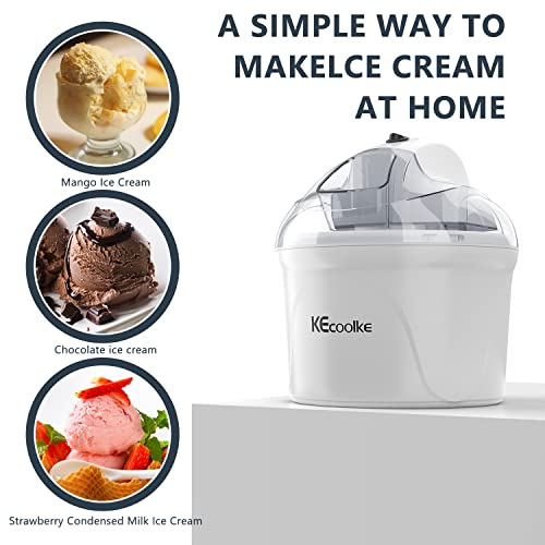 Kecoolke Ice Cream Maker, Teacher Appreciation Gifts Electric Ice Cream Machine Soft Serve Homemade 1.5 Quart Frozen Yogurt, Sorbet,Gelato #TOP1