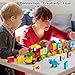 NoyiEon Building Blocks for Toddler 2-5| Stacking Toys with 4 Cars, Learning and STEM Fun Montessori Toys| Educational Blocks Age 3+ for Kids Boys & Girls Birthday, Compatible with All Major Brands