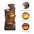Teamson Home 33.27 in. Cascading Bowls and Stacked Stones LED Outdoor Water Fountain for Gardens, Landscaping, Patios, Balconies, and Lawns for a Calming Oasis in Outdoor Living Spaces, Brown