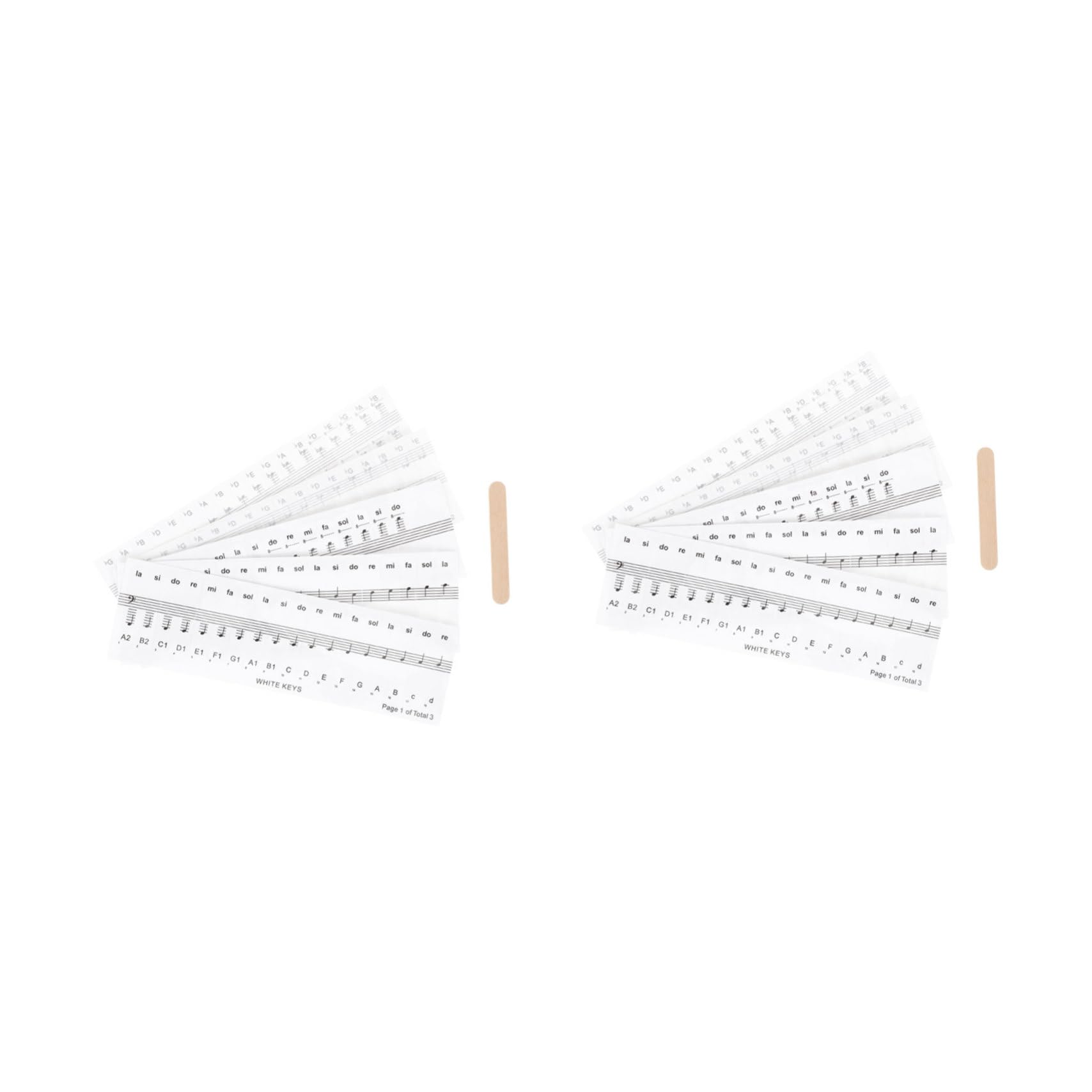 GOOHOCHY Piano Sticker Piano Key Decal for Beginner 2 Sets Score Recognition No Glue Left