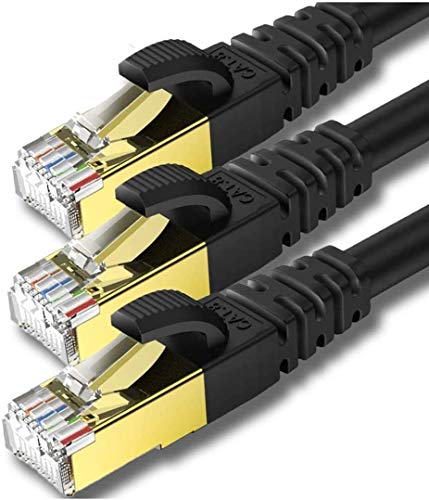 Image of KASIMO CAT 8 Ethernet Cable Fastest Network Internet Ethernet LAN Cable,High Speed 40Gbps 2000Mhz SFTP LAN Wire Internet Patch Cable with RJ45 Connector 3 ft 3 Pack for Switch /Router