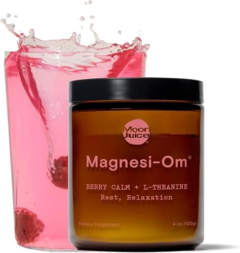 Magnesi-Om Supplement for Calm, Relaxation & Regularity with Magnesium & L-Theanine - Sugar Free Berry Flavor