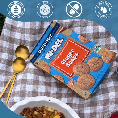 Mi-Del Ginger Snaps Cookies Flavor - Non Gmo Certified, 0G Trans Fat Gluten Free Cookies  thumb #2