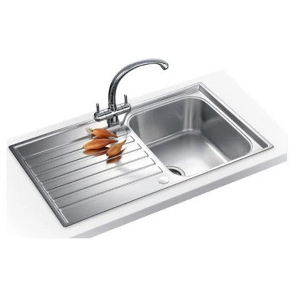 ARA CHOICE Stainless Steel Single Bowl Kitchen Sink Reversible Waste Plumbing Kit with Drainer & Inset Wastes Set