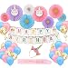 179 Pcs Pink Baby Shark Party Supplies Set & Tableware Kit | Birthday Decorations Bunting, Disposable Paper Plates, Cups, Napkins, Straws, Plastic Table Cloth, & BONUS Baby Shark Balloons Baby Shark Tattoo Stickers