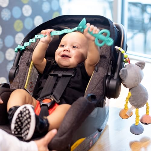 Image of Busy Baby Toy Bungee - Dishwasher Safe Toy Strap - 100% Food-Grade Silicone (Olive)