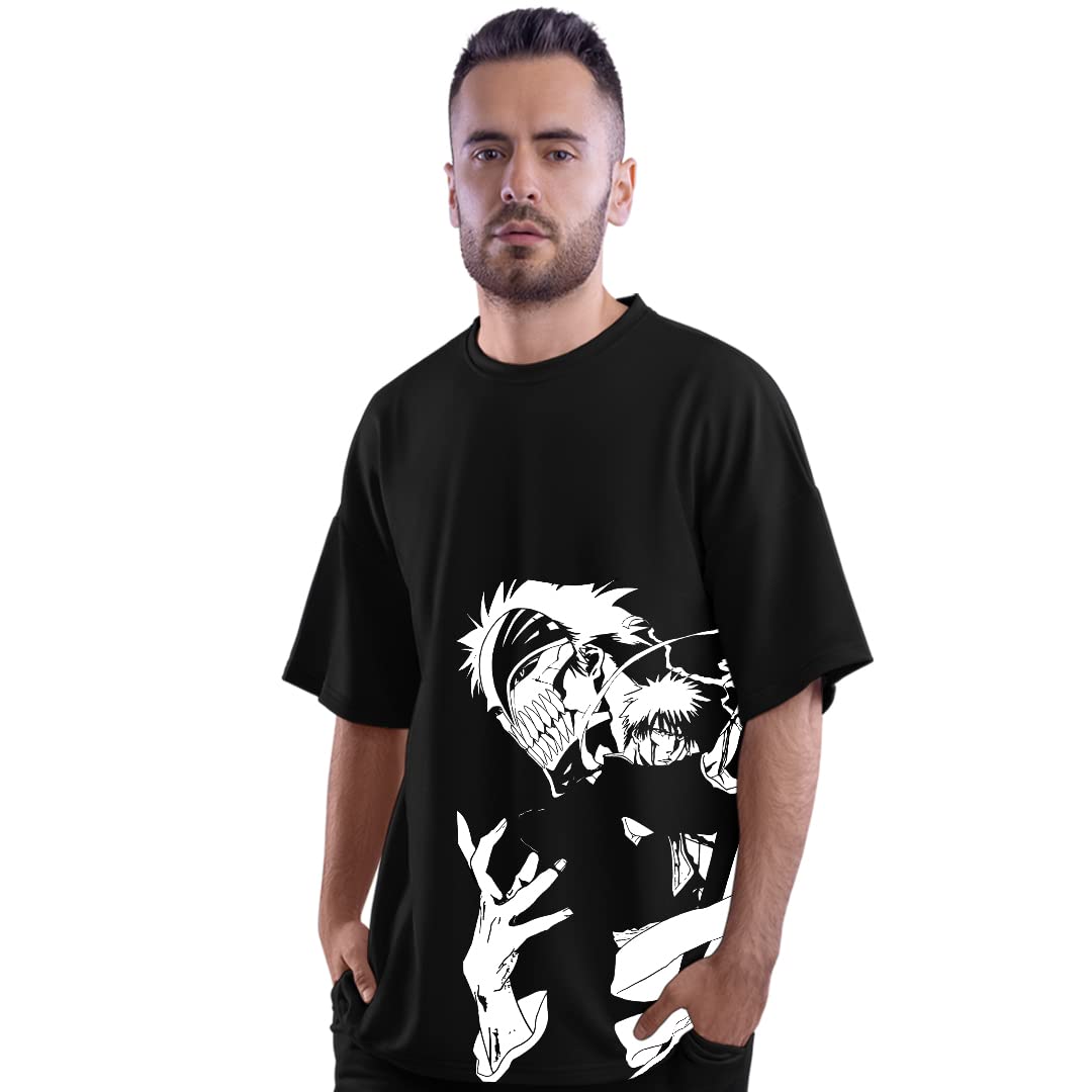 DUDEME Bleach Reaper Anime Oversized T-Shirt