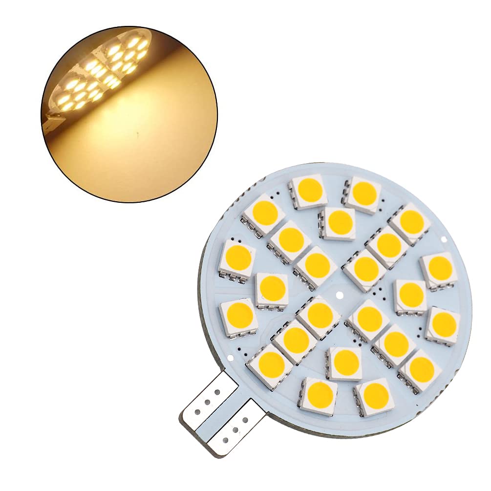 GRV T10 921 194 żarówka LED 24-5050 SMD lampa super jasna AC 12 V / DC 12 V - 24 V łódź Iandscaping sufit kopuła oświetlenie wewnętrzne ciepła biel (2. generacji) opakowanie 2 szt.