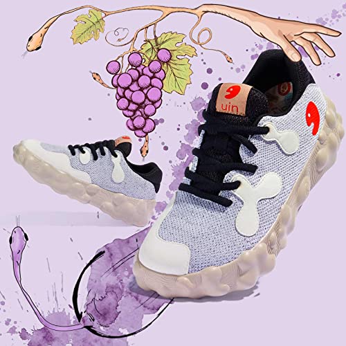 UIN Women's Walking Travel Shoes Slip On Casual Lightweight Wide Toe Chunky Fashion Sneaker Figueras2