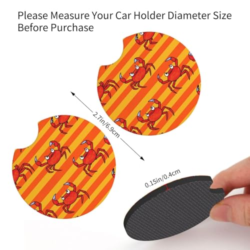 2 Piezas Posavasos para Auto con Cangrejos Rojos miniatura 4