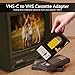 VHS-C to VHS Motorized Cassette Adapter - Tape Converter for Playback on Standard VHS Players for Electric VHS Cassette Changer(Not Compatible with Hi8, 8mm, or Mini DV Tapes)