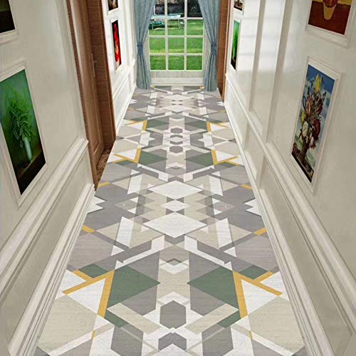 Alfombra de suelo extra larga con patrones geométricos para pasillo 3
