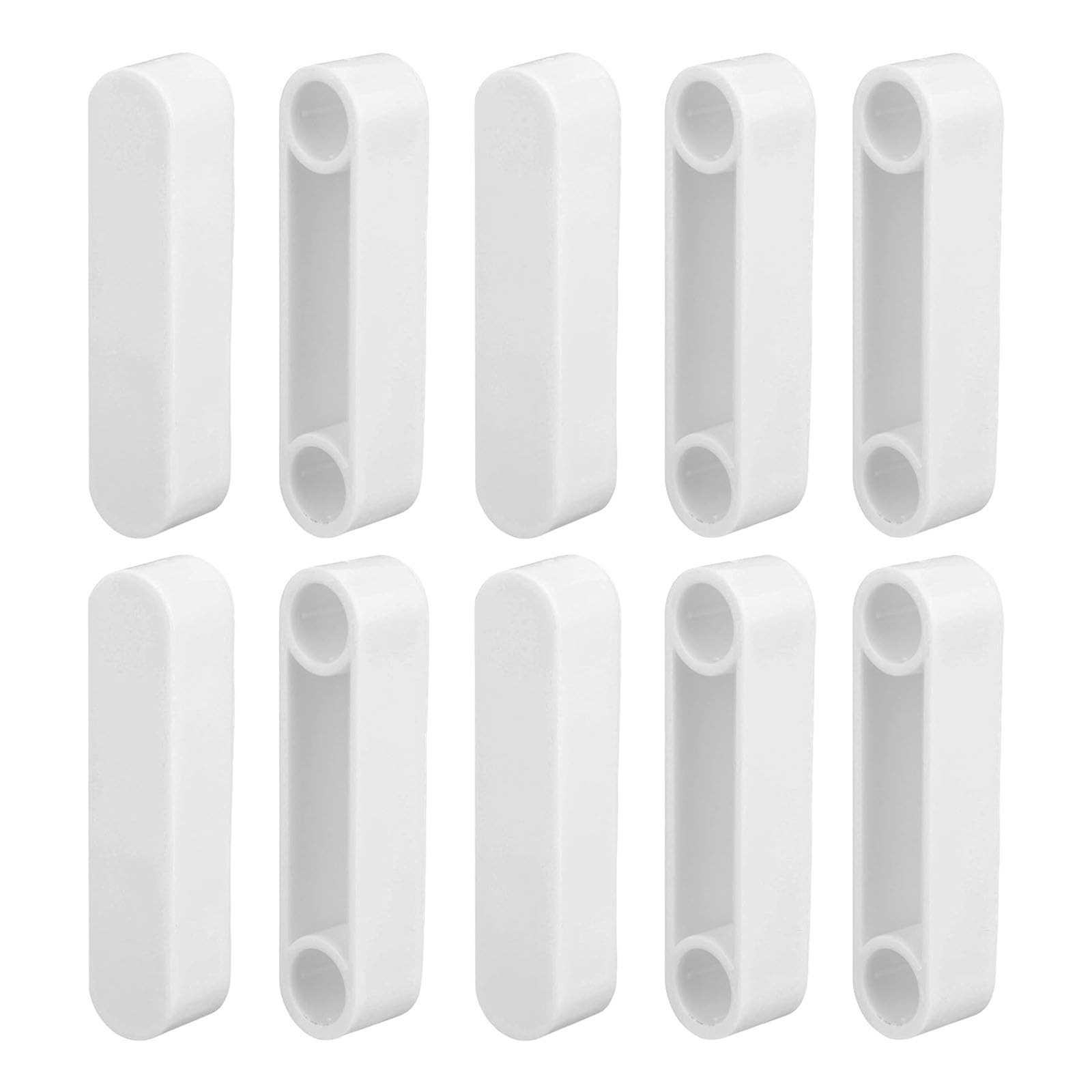 Elnwnnkc Professional Closet Rod End Cap Set 10Pcs Antislip Wire Rack Covers for Home Organizers and Store Display Closet Rod Covers White