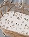 Bassinet Sheets for Baby Girls Boys 2 Pack, Fitted Baby Mattress Sheet for Rectangle, Oval, Hourglass Bassinet Mattress, Breathable Cozy & Universal Fit (Safari Dreams, Bassinet Sheet)