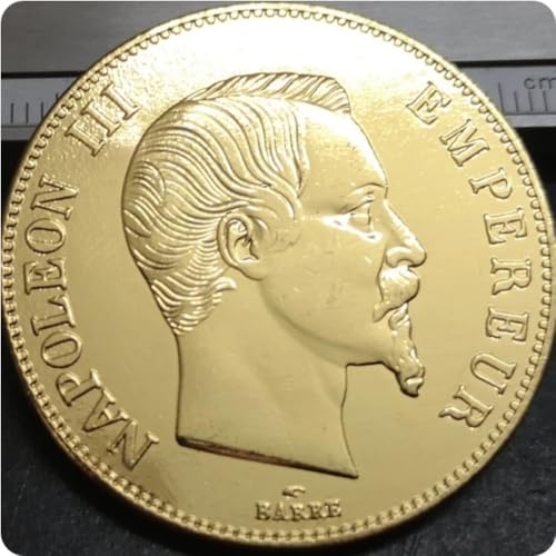 REIWAN Pièce Commémorative 1858 France Napoléon III Pièce De Collection Plaqué Or Pièces...
