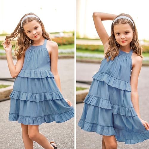 Simplee kids Girls Dresses Sleeveless Linen Teen Dresses Casual Summer Dress3