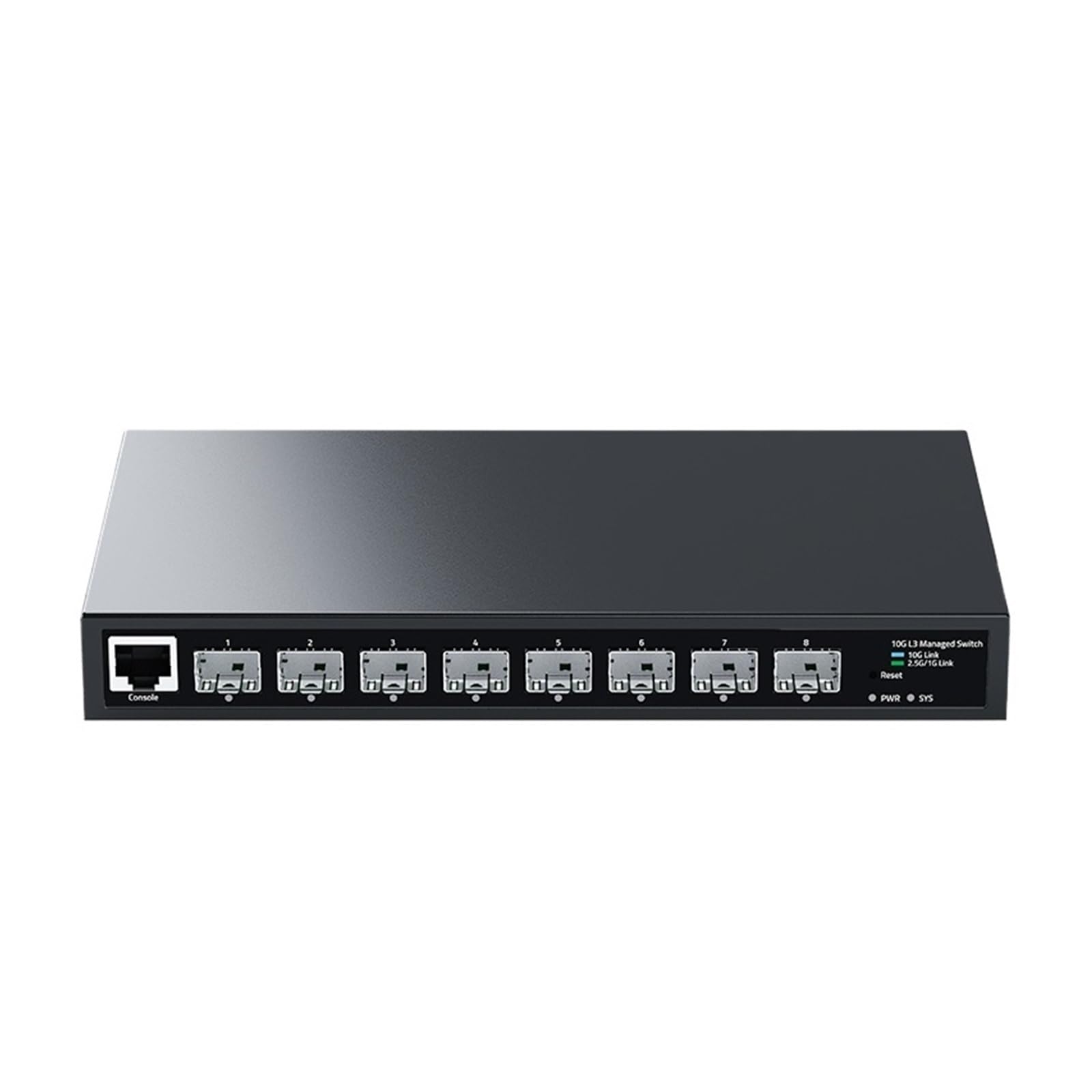 OSHZIKJII 10G L3 Managed s-f.p+ Network Switch 8 Port 1G/2.5G/10G s-f.p Web Managed Ethernet Switch with LACP DHCP VLAN(A/.U Adapter)