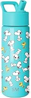 Vista 46 de Simple Modern - Botella de agua para niños de la colección Summit con tapa con pajilla DC Comics Batman 14 onzas, taza de acero inoxidable aislada