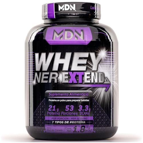 MDN Sports, Wheyner Extend, Sabor Rol de Canela , 4lbs, 21 gramos proteina por toma