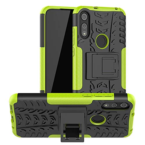 SKTGSLAMY for Moto E 2020 Case,[Shockproof] Tough Rugged Dual Layer Protective Case Hybrid Kickstand Cover for Motorola Moto E 2020 (Green)