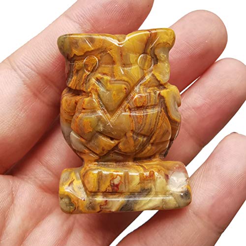 Manekieko Statuettes en onyx et pierres de guérison - 40 mm - Décoration de bureau