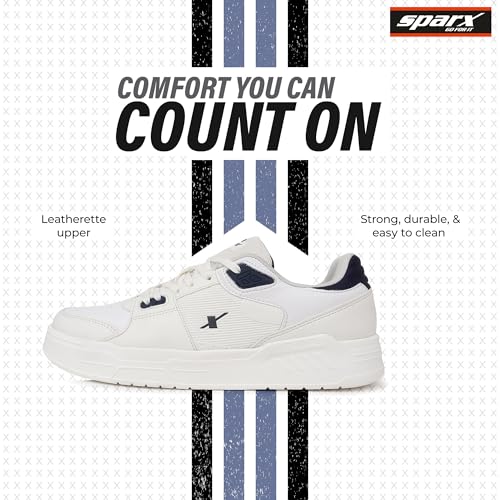 Image of SPARX Casual Sneakers for Men - Trendy Lace-Up Shoes with Soft Cushioning, Lightweight Comfort, Durable Sole & Everyday Fashion Wear