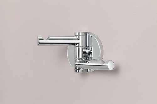 Miniatura 5 de Moen YB0402CH Align - Gancho giratorio doble moderno para bata, cromado