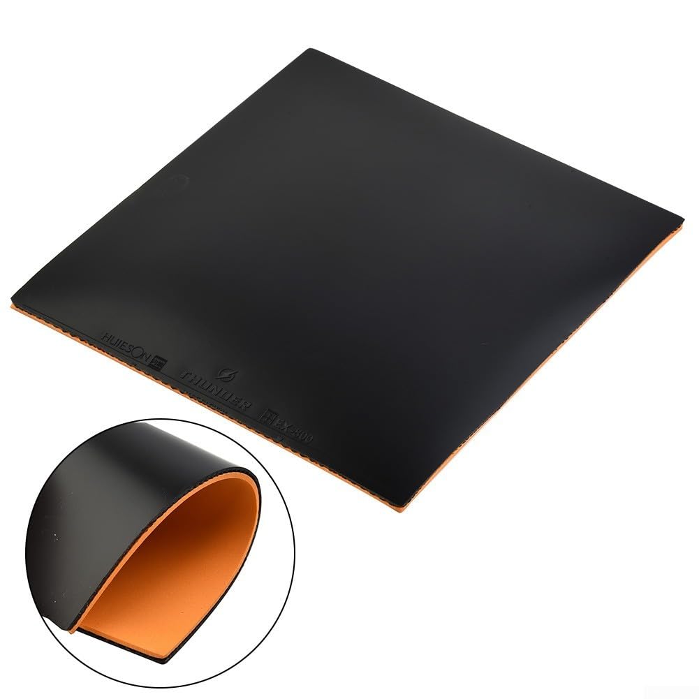 Gdfnmogo Spugna rigida in gomma professionale da ping pong, racchetta da ping pong, accessori per ping pong in gomma, spugna dura in gomma (nero + rosso)