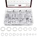 DYWISHKEY 540Pcs 18 Sizes Automotive Metric Oil Drain Plug Gasket Aluminum Flat Washer Assortment Kit (M6 M8 M10 M12 M14 M16 M18 M22 M24)