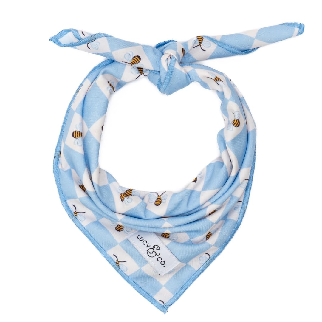 Lucy & Co. Bumbling Around Dog Bandana, Cute Pet Bandana for Dogs, Soft & Adjustable Neck Tie, Small