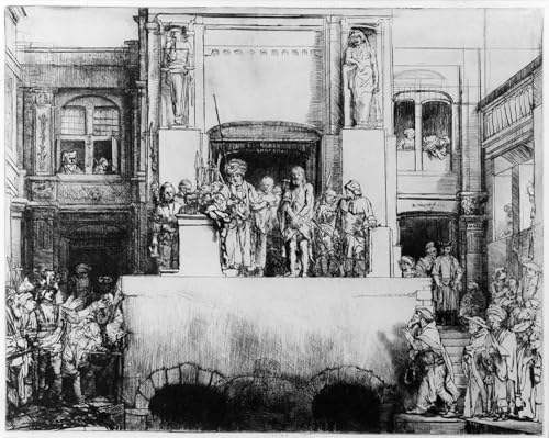 Déco d'art murale Le Christ présenté au peuple de Rembrandt Van Rijn 60x90cm