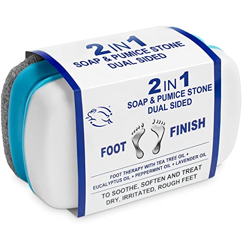 Athletes Foot Treatment Pumice Stone for Itchy Feet by Love Lori – 2 in 1 Tea Tree Oil Foot Soap and Callus Remover – Foot Scrubber Exfoliator