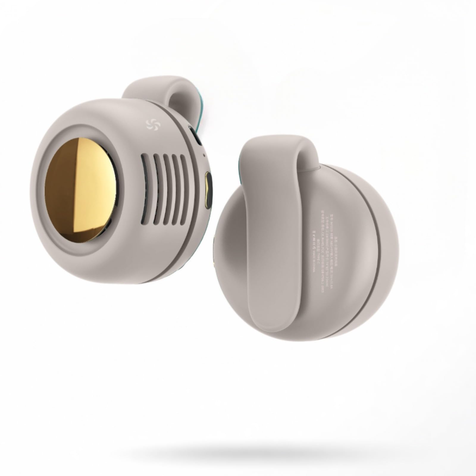 Mini wentylator z klipsem na talię, przenośne ciche wentylatory pod koszulę, bezłopatkowe klipsy chłodzące z 3 prędkościami, ładowanie USB, konstrukcja bez użycia rąk, do siłowni, biura, na
