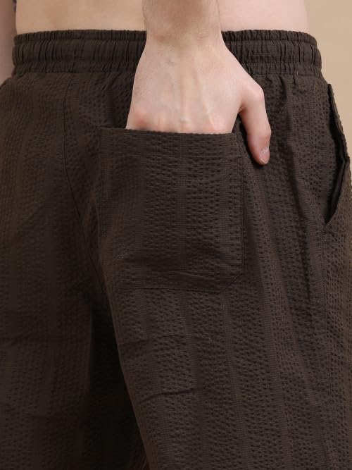 Image of StitchX Men's Airport Look Textured Seersucker Cotton Resort Shorts