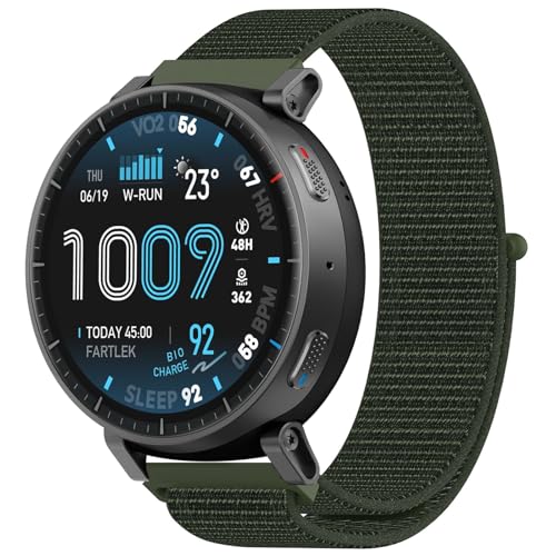 �݊��� For Amazfit Active Max 48mm �Ή��o���h �����x���g �}�W�b�N�e�[�v�� �ʋC�i�C���� �X�|�[�c�o���h �ȒP���t�� �j�����p (�O���[��)