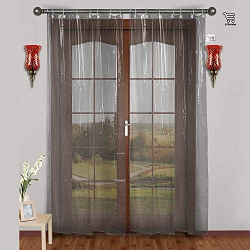 CASA-NESTPlastic AC Curtain TRANSAPARENT ECONOMICAL, 9ft Ft Length,Width 4.5 Ft,Pack of 1 curtain003