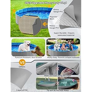 Jasonwell Foldable Dog Pet Bath Pool Collapsible Dog Pet Pool Bathing Tub Kiddie Pool Doggie Wading Pool for Puppy Small Medium Large Dogs Cats and Kids 48" Grey Jasonwell Foldable Dog Pet Bath Pool Collapsible Dog Pet Pool Bathing Tub Kiddie Pool Doggie Wading Pool for Puppy Small Medium Large Dogs Cats and Kids 48 Grey