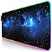 CSL-Computer Titanwolf - RGB Gaming Mauspad - LED Schreibtischunterlage - 800x300 mm - XXL Mousepad - LED Multi Color - 11 Beleuchtungs-Modi - 7 LED Farben Plus 4 Effektmodi - abwaschbar - Stars