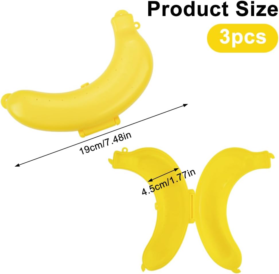 3 Pcs Banana Cases, BPA-Free Portable Travel Banana Keeper image 2